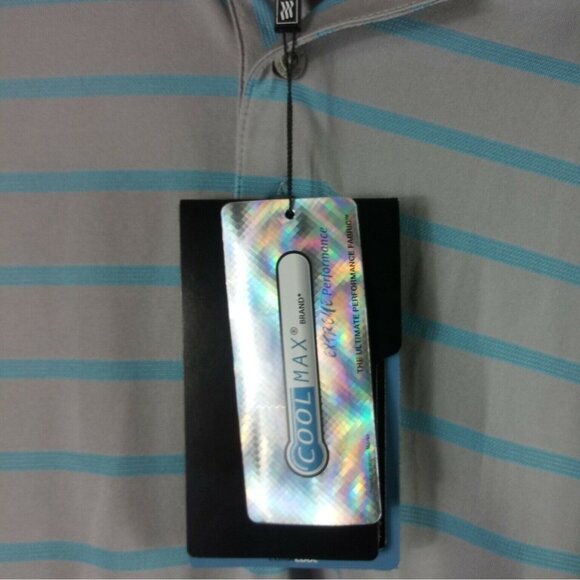 adidas Golf ClimaCool Striped Polo Shirt M NEW - Picture 2 of 7